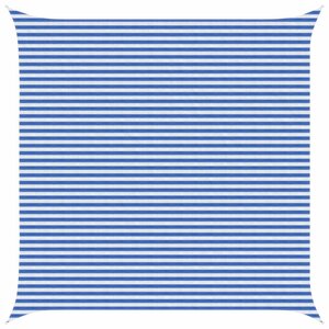 vidaXL Voile d'ombre Bleu et Blanc 5 x 5 m HDPE