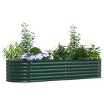 vidaXL Jardinière surélevée Vert 240 x 80 x 44 cm Acier