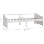 vidaXL Lit de repos 3 places sans matelas Blanc 90x200 cm