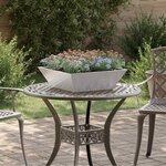 vidaXL Pot de jardin en forme de bol 5 Pièces Argent 50 x 50 x 15 cm