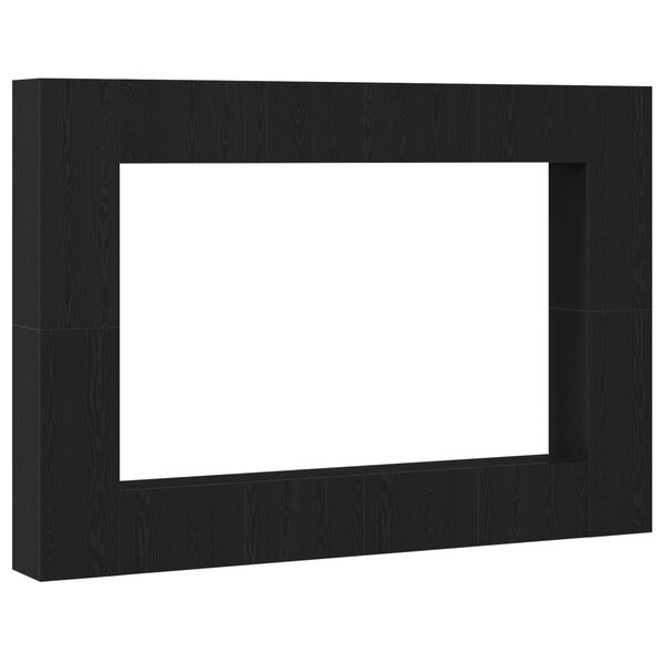 vidaXL Ensemble de meubles TV 8 pièces mural chêne noir en bois d'ingénierie