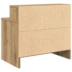 vidaXL Tables de chevet avec tiroir 2 Pièces chêne artisanal 51x31x47 cm