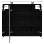vidaXL Armoire Miroir de Salle de Bain Chêne noir 73 5 x 16 x 62 5 cm