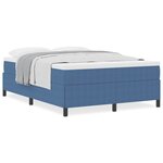 vidaXL Cadre de lit Bleu 140 x 200 cm Tissu en velours côtelé