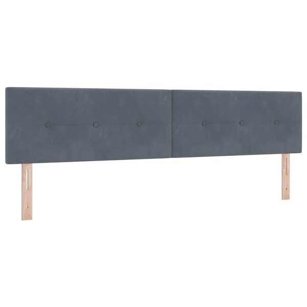 vidaXL Tête de lit avec des lumières à LED Gris 100 cm Velours