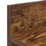 vidaXL Porte-manteau mural avec étagère Chêne fumé 60 x 10.5 x 18 cm