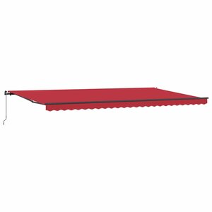 vidaXL Auvent Rétractable Rouge 600 × 350 cm tissu
