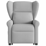vidaXL Fauteuil de massage inclinable gris nuage tissu