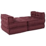 Poufs modulaires vidaXL 4 pièces en tissu bourgogne