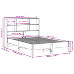 vidaXL Lit bibliothèque sans matelas 160x200 cm bois massif de pin