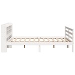 vidaXL Cadre de lit et tête de lit blanc 200x200 cm bois de pin massif