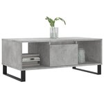 vidaXL Table basse Gris béton 90x50x36 5 cm Bois d'ingénierie