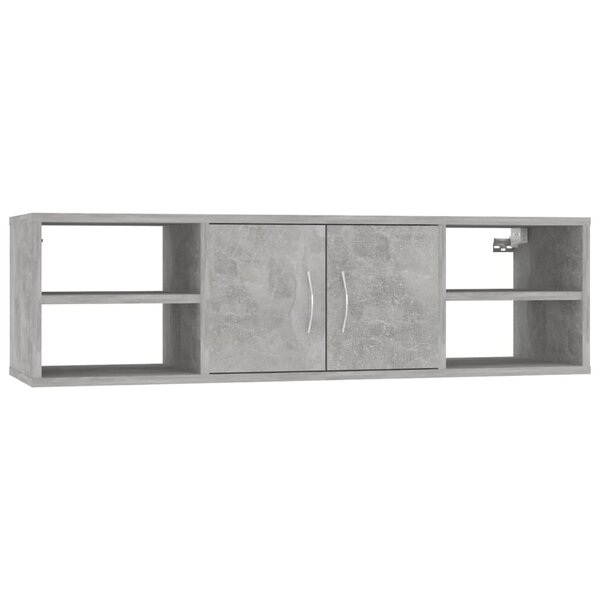 vidaXL Étagère murale Gris béton 102x30x29 cm Bois d’ingénierie