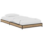 vidaXL Cadre de lit Chêne artisanal 80 x 200 cm Bois d'ingénierie