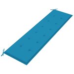 vidaXL Banc de jardin avec coussin bleu 175 cm Teck massif