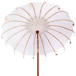 vidaXL Parasol balinais avec base 260 210-220 cm