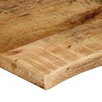 vidaXL Dessus de table 110x60x2 5cm bord vif bois massif manguier brut