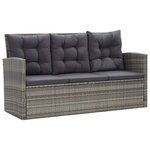 vidaXL Ensemble à manger d'extérieur 5Pièces coussins Résine tressée Gris