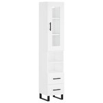 vidaXL Buffet haut Blanc 34 5x34x180 cm Bois d'ingénierie