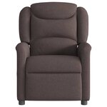 vidaXL Fauteuil de massage inclinable électrique Marron foncé Tissu