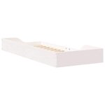 vidaXL Cadre de lit surélevé Blanc 80 x 220 cm Bois massif en pin