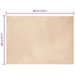 vidaXL Tapis en Fourrure Synthétique de Lapin Beige 200 x 280 cm