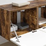 vidaXL Meuble TV mural 2 Pièces Chêne fumé 60 x 31 x 29.5 cm