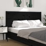 vidaXL Tête de lit Noir 206x4x100 cm Bois massif de pin