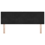 vidaXL Tête de lit Montage mural avec tête de lit Noir 144 cm Velours