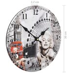 vidaXL Horloge murale vintage Marilyn Monroe 30 cm