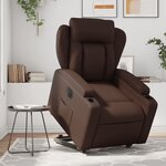 vidaXL Fauteuil inclinable électrique marron similicuir