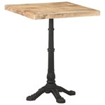 vidaXL Table de bistro 60x60x77 cm Bois de manguier brut