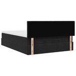 vidaXL Cadre de lit ottoman avec matelas noir 140x190 cm velours