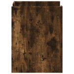 vidaXL Table de chevet chêne fumé 45x50x65 cm bois d'ingénierie