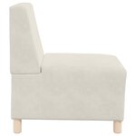 vidaXL Canapé modulaire sans accoudoirs Crème 55 cm Velours