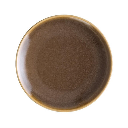 Assiette plate ronde ecorce kiln 178 mm - lot de 6 - olympia - porcelaine x21mm