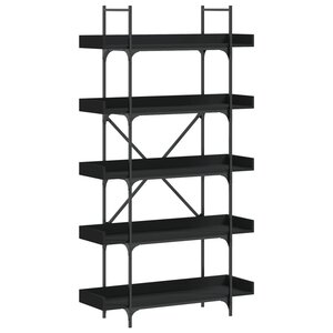 vidaXL Bibliothèque 5 niveaux noir 100x33x180 5 cm bois d'ingénierie