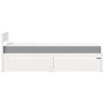 vidaXL Lit avec tiroirs et matelas blanc 100x200 cm bois massif de pin