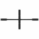 vidaXL Pied de table à manger en forme d'araignée noir 150 x 78 x (72-73) cm en acier