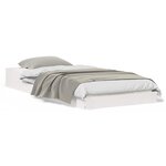 vidaXL Cadre de lit Blanc Bois massif en pin