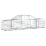 vidaXL Paniers à gabions arqués 11 Pièces 200x50x40/60 cm fer galvanisé