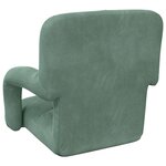 vidaXL Fauteuil de sol ajustable Vert Mer Velours