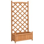 vidaXL Jardinière avec treillis marron bois massif de sapin