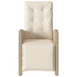 vidaXL Chaises inclinables de jardin lot de 2 avec repose-pied rotin