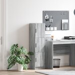 vidaXL Meuble de Rangement Sonoma gris 31 5 x 32 x 124 cm