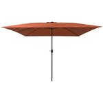 vidaXL Parasol de jardin Rouge et Noir 295 x 295 x 245 cm