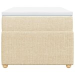 vidaXL Sommier à lattes de lit avec matelas Crème 80x200 cm Tissu