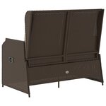 vidaXL Banc de jardin Marron polyrotin