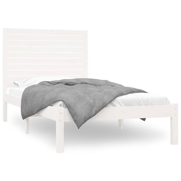 vidaXL Cadre de lit sans matelas blanc 90x200 cm bois massif