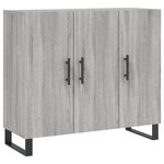 vidaXL Buffet sonoma gris 90x34x80 cm bois d'ingénierie